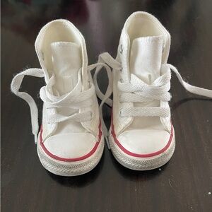 Kids converse white high top sneakers